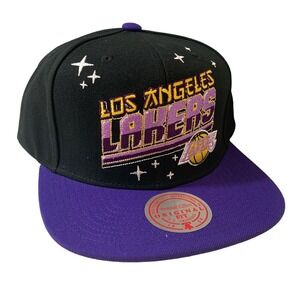 Mitchell & Ness Los Angeles Lakers Anime Black Original Fit Snapback Hat OSFM